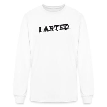 I arted - comic book - Men's Long Sleeve T-Shirt - white - Front