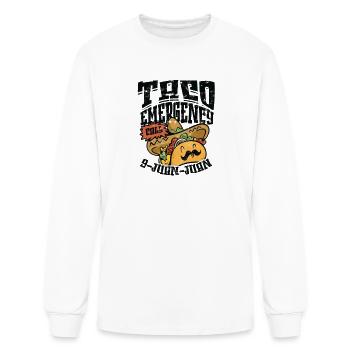 Taco Emergency Call 9 Juan Juan - tacos - Men's Long Sleeve T-Shirt - white - Front