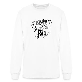 Quelque part entre Proverbes 31 et le gangsta rap - - T-shirt à manches longues Homme - blanc - Devant