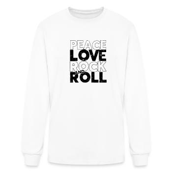 Peace Love Rock and Roll - rock and roll - Men's Long Sleeve T-Shirt - white - Front