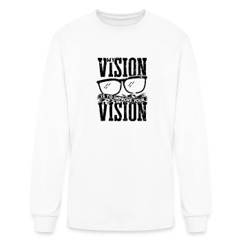 My vision is to improve your vision - eyewear - Men's Long Sleeve T-Shirt - white - Front