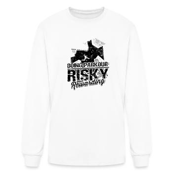 Doing Parkour: Risky but Rewarding - Parkour - Men's Long Sleeve T-Shirt - white - Front
