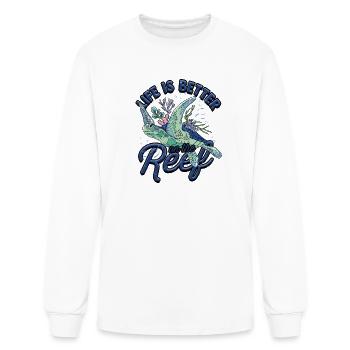 Life is better on the reef - Reef - Men's Long Sleeve T-Shirt - white - Front