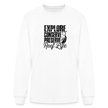 Explore, conserve, preserve: Reef life - Reef - Men's Long Sleeve T-Shirt - white - Front