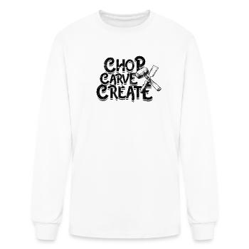 Chop, Carve, Create - Woodcraft - Men's Long Sleeve T-Shirt - white - Front
