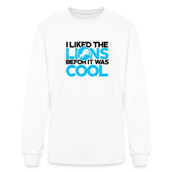 I Liked The Lions Before It Was Cool - Football - Men's Long Sleeve T-Shirt - white - Front