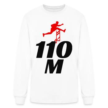 Hurdles Hurdling Hurdler Running Runner Athletes - Men's Long Sleeve T-Shirt - white - Front