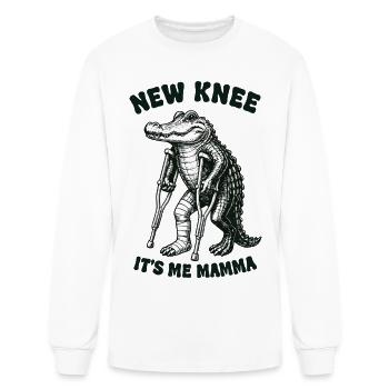 New Knee Its Me Mamma | Knee Surgery Recovery Gift - Men's Long Sleeve T-Shirt - white - Front