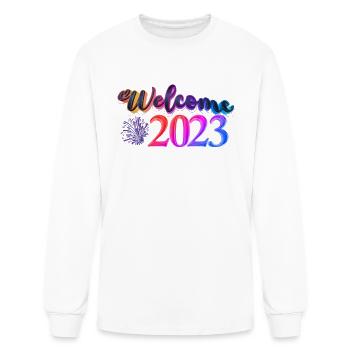 Bienvenue 2023 - T-shirt à manches longues Homme - blanc - Devant