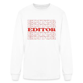 Editor Proofreader Copy Editor Reviser Writer - Men's Long Sleeve T-Shirt - white - Front