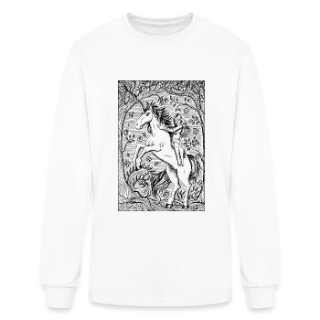 Unicorn Drawing - Men's Long Sleeve T-Shirt - white - Front