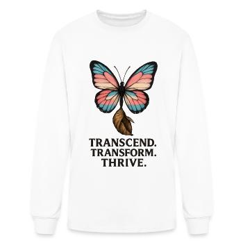 Transcend Transform Thrive - Men's Long Sleeve T-Shirt - white - Front