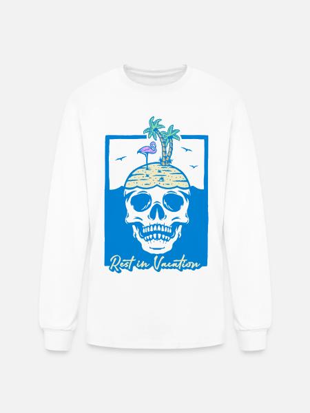 Rest in Vacation - Men's Long Sleeve T-Shirt - white