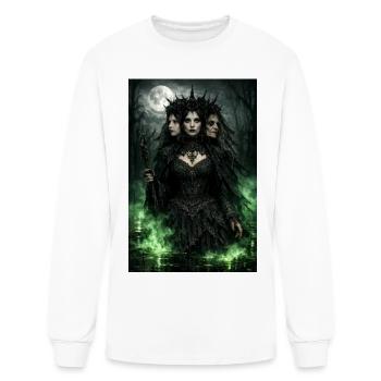 Triple Déesse du Chemin de l’Ombre - T-shirt à manches longues Homme - blanc - Devant