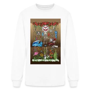 PROTEÇÃO E SORTE - Men's Long Sleeve T-Shirt - white - Front