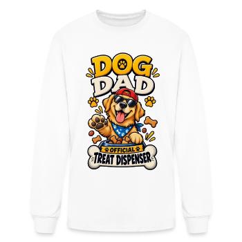 Dog Dad Treat Dispenser - Men's Long Sleeve T-Shirt - white - Front