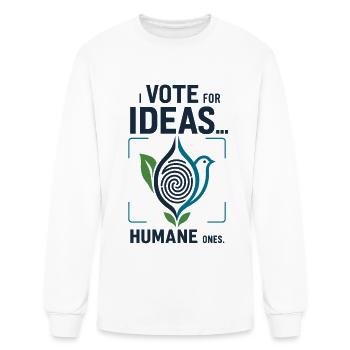 Vote for Humane Ideas - Men's Long Sleeve T-Shirt - white - Front