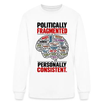 Politically Fragmented, Consistent Mind - Men's Long Sleeve T-Shirt - white - Front