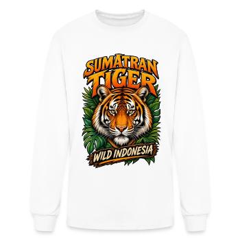 Sumatran Tiger Wild Indonesia - Men's Long Sleeve T-Shirt - white - Front