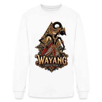 Wayang Indonesian Heritage V2 - Men's Long Sleeve T-Shirt - white - Front