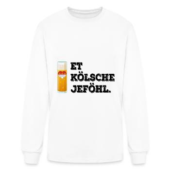 Carnaval Cologne Jeck in heart Kölle Alaaf Kölsch - T-shirt à manches longues Homme - blanc - Devant