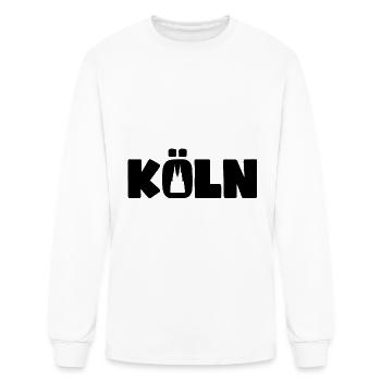 Carnaval Cologne Jeck in heart Kölle Alaaf Kölsch - T-shirt à manches longues Homme - blanc - Devant