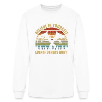 Believe In Yourself Even If Others Don't Mothman - Men's Long Sleeve T-Shirt - white - Front