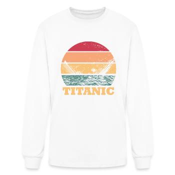 Titanic Retro Sunset Titanic 1912 Titanic Sinking - Men's Long Sleeve T-Shirt - white - Front