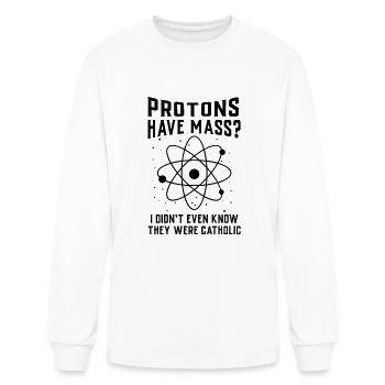 Proton have Mass - Men's Long Sleeve T-Shirt - white - Front