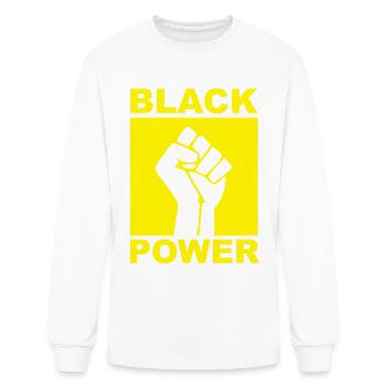 BLACK POWER - Men's Long Sleeve T-Shirt - white - Front