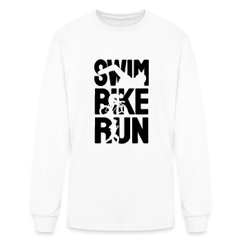 Triathlon Triathlet - Men's Long Sleeve T-Shirt - white - Front
