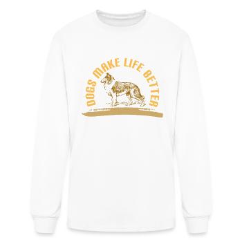collie dog - Men's Long Sleeve T-Shirt - white - Front