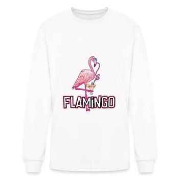 Carnival costume flamingo - Men's Long Sleeve T-Shirt - white - Front