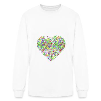 Carnival costume confetti heart - Men's Long Sleeve T-Shirt - white - Front