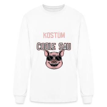 Carnival costume cool horny pig - Men's Long Sleeve T-Shirt - white - Front