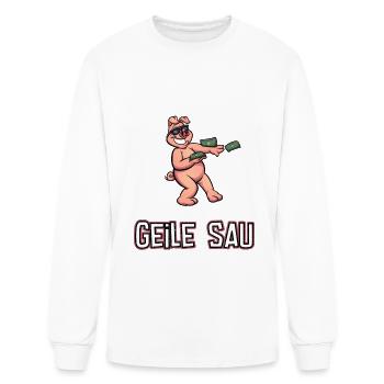 Carnival costume cool horny pig - Men's Long Sleeve T-Shirt - white - Front