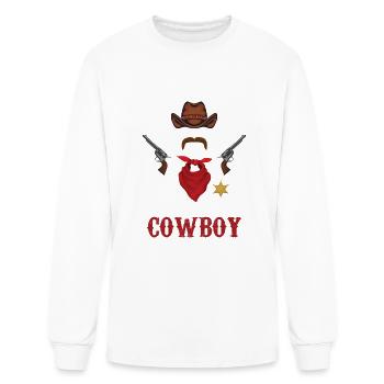 Carnival costume cowboy - Men's Long Sleeve T-Shirt - white - Front