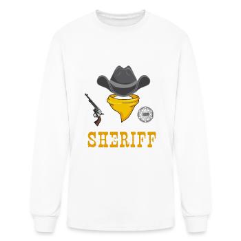 Carnival costume sheriff - Men's Long Sleeve T-Shirt - white - Front