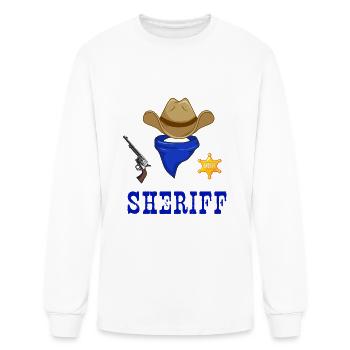 Carnival costume sheriff - Men's Long Sleeve T-Shirt - white - Front