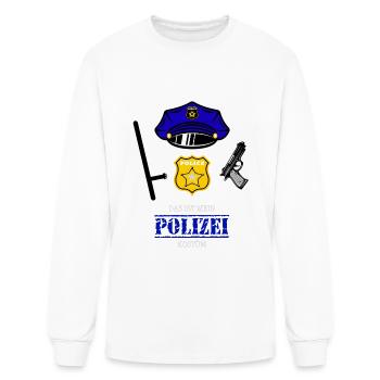Carnival costume police - Men's Long Sleeve T-Shirt - white - Front