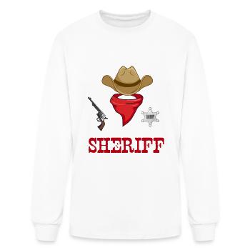 Carnival costume sheriff - Men's Long Sleeve T-Shirt - white - Front