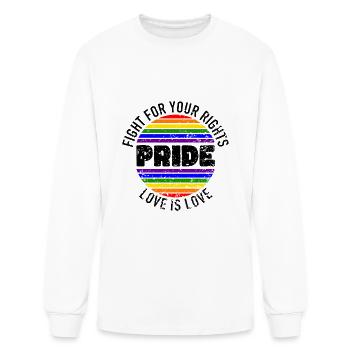 Pride LGBT Love wins, we are queer and proud - Men's Long Sleeve T-Shirt - white - Front