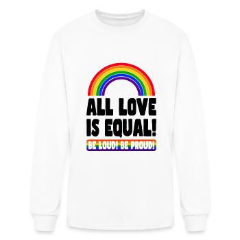 Pride LGBT Love wins, we are queer and proud - Men's Long Sleeve T-Shirt - white - Front