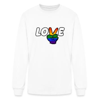 Pride LGBT Love wins, we are queer and proud - Men's Long Sleeve T-Shirt - white - Front