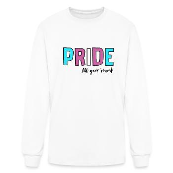 Pride LGBT Love wins, we are queer and proud - Men's Long Sleeve T-Shirt - white - Front