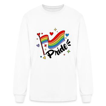 Pride LGBT Love wins, we are queer and proud - Men's Long Sleeve T-Shirt - white - Front