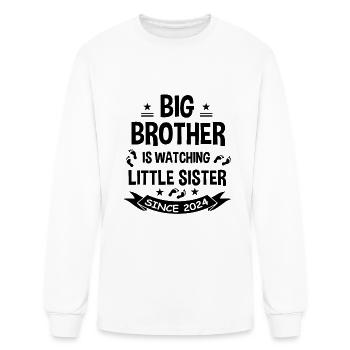The big brother takes care of the little sister in - Men's Long Sleeve T-Shirt - white - Front