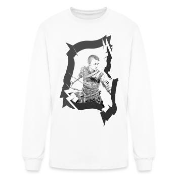 Son kratos,god of war. PS 4 - Men's Long Sleeve T-Shirt - white - Front