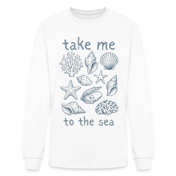 Emmène-moi au Sea Doodle - T-shirt à manches longues Homme - blanc - Devant