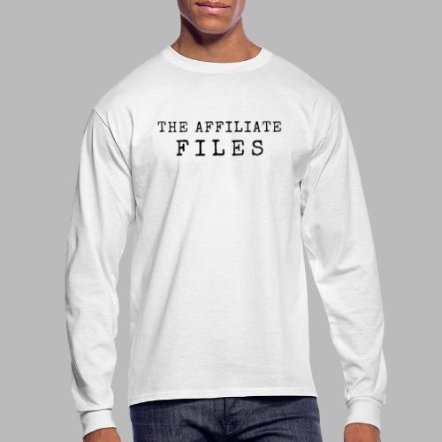 THE AFFILIATE FILES - Stacked - Black Logo - Men's Long Sleeve T-Shirt